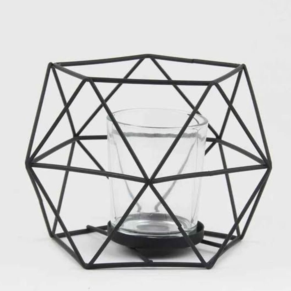 Modern Geometric Home Decor Bundle – Candle Holders & Gold Organizer Cups NIB